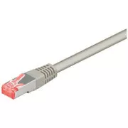 LAN kábel S/FTP patchkábel, Cat.6, RJ45 csatlakozó - RJ45 csatlakozó, 10 m, árnyékolt, LSOH, szürke, gazdaságos