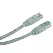 Hálózati LAN kábel UTP crossover patchkábel, Cat.5e, RJ45 hím - RJ45 hím, 10 m, árnyékolatlan, crossover, szürke, 2 PC csatlakoztatására, eco