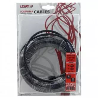 Hálózati LAN kábel UTP crossover patchkábel, Cat.5e, RJ45 hím - RJ45 hím, 10 m, árnyékolatlan, crossover, szürke, 2 PC csatlakoztatására, Log