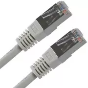 LAN kábel FTP patchkábel, Cat.5e, RJ45 hím - RJ45 hím, 30 m, árnyékolt, szürke, gazdaságos