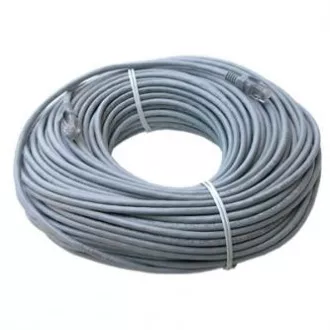 LAN hálózati kábel UTP patchkábel, Cat.5e, RJ45 csatlakozó - RJ45 csatlakozó, 50 m, árnyékolatlan, szürke, economy