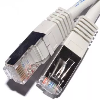 LAN kábel FTP patchkábel, Cat.5e, RJ45 csatlakozó - RJ45 csatlakozó, 50 m, árnyékolt, szürke, gazdaságos