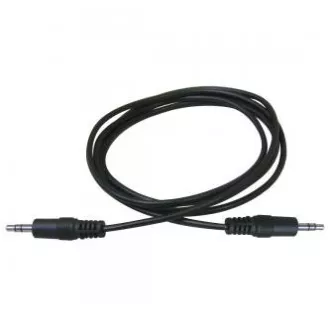 Audiokábel Jack (3,5 mm) hím - Jack (3,5 mm) hím, 1,5 m, fekete