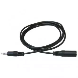 Audió hosszabbító kábel Jack (3.5mm) hím - Jack (3.5mm) női, 3m, fekete, Logo