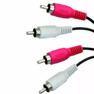 Audiokábel 2x CINCH hím - 2x CINCH hím, 5m, fekete