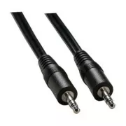 Audiokábel Jack (3,5 mm) hím - Jack (3,5 mm) hím, 5m, fekete