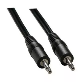 Audiokábel Jack (3,5 mm) hím - Jack (3,5 mm) hím, 5m, fekete