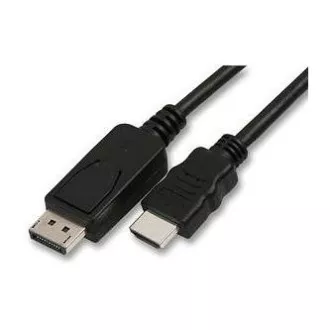 Videokábel DisplayPort hím - HDMI hím, 5m, fekete