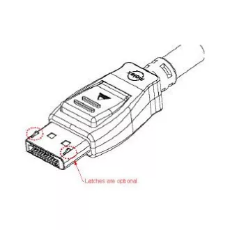 Videokábel DisplayPort hím - HDMI hím, 5m, fekete