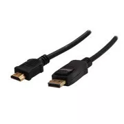 Videokábel DisplayPort férfi - HDMI férfi, 5m, fekete, logós buborékcsomagolás, ELADÓ