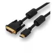Videokábel DVI (18 1) hím - HDMI hím, 5m, fekete, ELADÓ