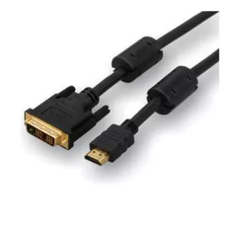Videokábel DVI (18 1) hím - HDMI hím, 5m, fekete, ELADÓ