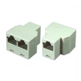 RJ45 aljzat, fehér, női