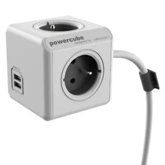 230 V-os hálózati hosszabbító kábel, CEE7 (dugó) – POWERCUBE, 1,5 m, EXTENDED USB, szürke, POWERCUBE, 4 aljzat, PD 20 W A C 230 V-os hálózati hosszabbító kábel, CEE7 (dugó) – POWERCUBE, 1,5 m, EXTENDED USB, szürke, POWERCUBE, 4 aljzat, PD 20 W A C