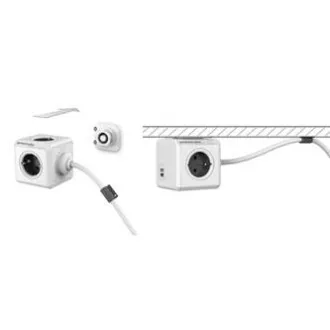 230 V-os hálózati hosszabbító kábel, CEE7 (dugó) – POWERCUBE, 1,5 m, EXTENDED USB, szürke, POWERCUBE, 4 aljzat, PD 20 W A C 230 V-os hálózati hosszabbító kábel, CEE7 (dugó) – POWERCUBE, 1,5 m, EXTENDED USB, szürke, POWERCUBE, 4 aljzat, PD 20 W A C