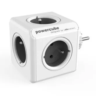 Aljzat 240V, CEE7 (villa) - POWERCUBE, 0,1m, ORIGINAL, szürke, POWERCUBE, 5 aljzat, gyermekzárral