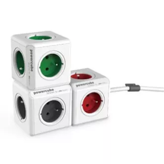 Aljzat 240V, CEE7 (villa) - POWERCUBE, 0,1m, ORIGINAL, szürke, POWERCUBE, 5 aljzat, gyermekzárral