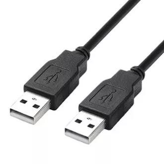 USB kábel (2.0), USB A csatlakozó - USB A csatlakozó, 1,8 m, fekete, nagy sebességű