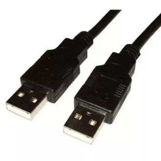 USB kábel (2.0), USB A csatlakozó - USB A csatlakozó, 1,8 m, fekete, nagy sebességű