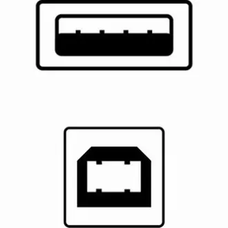 Logo USB kábel (2.0), USB A csatlakozó - USB B csatlakozó, 1,8 m, fekete