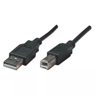 Logo USB kábel (2.0), USB A csatlakozó - USB B csatlakozó, 1,8 m, buborékcsomagolásban