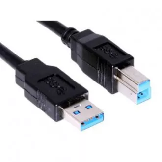 USB kábel (3.0), USB A hím - USB3.0 B hím, 1,8m, fekete USB kábel (3.0), USB A hím - USB3.0 B hím, 1,8m, fekete