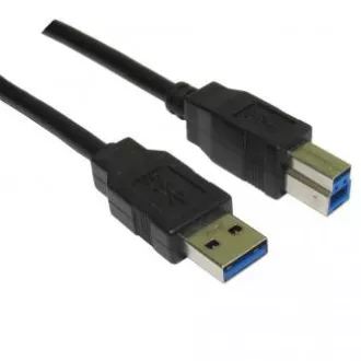 USB kábel (3.0), USB A hím - USB3.0 B hím, 1,8m, fekete USB kábel (3.0), USB A hím - USB3.0 B hím, 1,8m, fekete