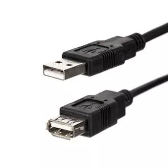 USB hosszabbító kábel (2.0), USB A hím - USB A csatlakozó, 1,8 m, fekete USB hosszabbító kábel (2.0), USB A hím - USB A csatlakozó, 1,8 m, fekete