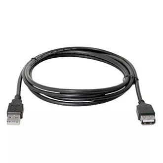Logo USB hosszabbító kábel (2.0), USB A hím - USB A csatlakozó, 1,8 m, fekete