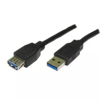 Logo USB hosszabbító kábel (3.0), USB A csatlakozó - USB A csatlakozó, 1,8 m, fekete, buborékcsomagolásban