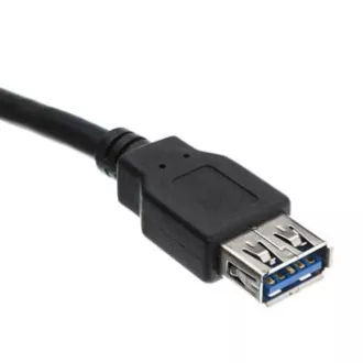 Logo USB hosszabbító kábel (3.0), USB A csatlakozó - USB A csatlakozó, 1,8 m, fekete, buborékcsomagolásban