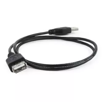 USB hosszabbító kábel (2.0), USB A hím - USB A csatlakozó, 3 m, fekete