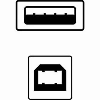 USB kábel (2.0), USB A hím - USB B hím, 5m, fekete