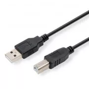 Logo USB kábel (2.0), USB A csatlakozó - USB B csatlakozó, 5 m, fekete