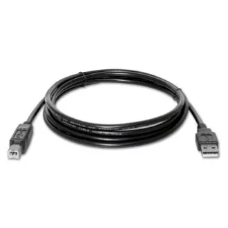 Logo USB kábel (2.0), USB A csatlakozó - USB B csatlakozó, 5 m, fekete, buborékcsomagolásban