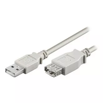Logo USB hosszabbító kábel (2.0), USB A hím - USB A női, 5m, szürke, ELADÓ