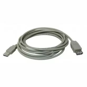 Logo USB hosszabbító kábel (2.0), USB A hím - USB A női, 5m, szürke, ELADÓ
