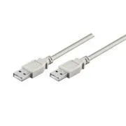 USB kábel (2.0), USB A csatlakozó - USB A csatlakozó, 1,8m, szürke, nagy sebességű, ELADÓ