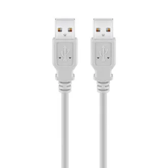 USB kábel (2.0), USB A csatlakozó - USB A csatlakozó, 1,8m, szürke, nagy sebességű, ELADÓ