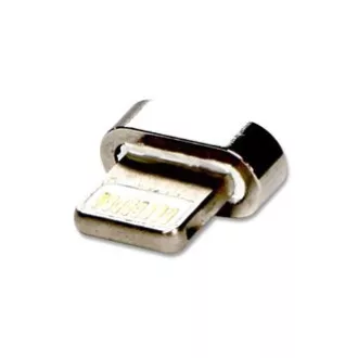 USB kábel csatlakozókkal (2.0), USB A hím - microUSB hím   Apple Lightning hím   USB C hím, 1m, kerek, fonott, ezüst,
