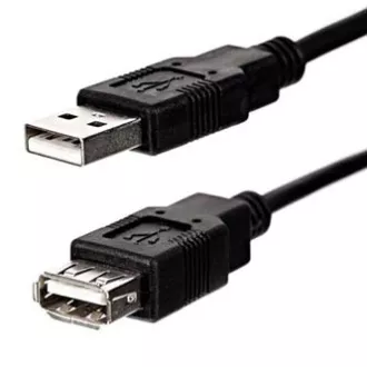 Logo Economy USB hosszabbító kábel (2.0), USB A csatlakozó - USB A csatlakozó, 1,8 m, fekete