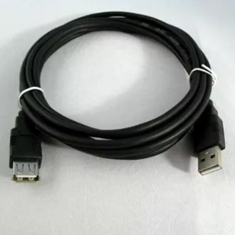 Logo Economy USB hosszabbító kábel (2.0), USB A csatlakozó - USB A csatlakozó, 1,8 m, fekete