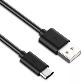 USB kábel (2.0), USB A csatlakozó - USB C csatlakozó, 1m, fekete