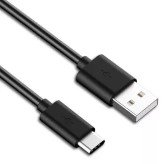 Logo USB kábel (2.0), USB A csatlakozó - USB C csatlakozó, 1m, fekete, buborékcsomagolás, ELADÓ