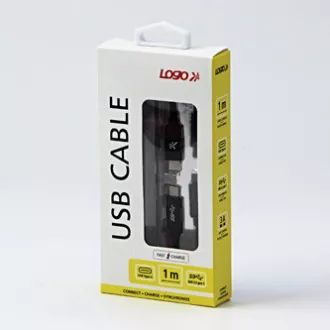 Logo USB kábel (3.2 gen 1), USB C hím - USB C hím, 1m, 5 Gbps, 5V/3A, fekete, doboz, nejlonfonat, alumínium csatlakozóburkolat Logo USB kábel (3.2 gen 1), USB C hím - USB C hím, 1m, 5 Gbps, 5V/3A, fekete, doboz, nejlonfonat, alumínium csatlakozóburkolat