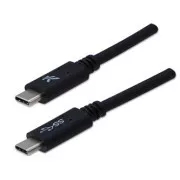 USB kábel (3.2 gen 1), USB C hím - USB C hím, 1m, 5 Gbps, 5V/3A, fekete