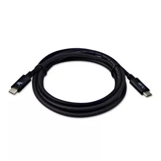 Logo USB kábel (3.2 gen 1), USB C hím - USB C hím, 1m, 5 Gbps, 5V/3A, fekete, buborékcsomagolás, ELADÓ