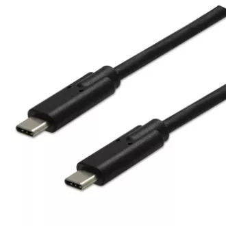 USB kábel (3.2 gen 2), USB C hím - USB C hím, 1m, 10 Gbps, 5V/3A, fekete, ELADÓ