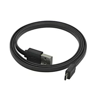 USB kábel (2.0), USB A hím fordítható - microUSB hím fordítható, 1m, lapos, fekete USB kábel (2.0), USB A hím fordítható - microUSB hím fordítható, 1m, lapos, fekete