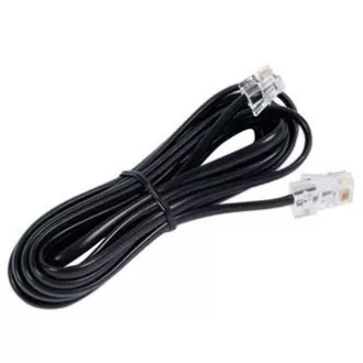 Telefonkábel 4 eres, RJ11 hím - RJ45 hím, 3 m, lapos, fekete, ADSL modemhez, economy